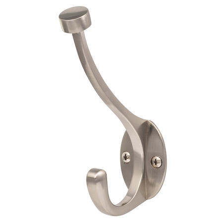 Sure-Loc Hardware Sure-Loc Hardware Heavy Duty Pilltop Coat Hook, Satin Nickel RH5 15